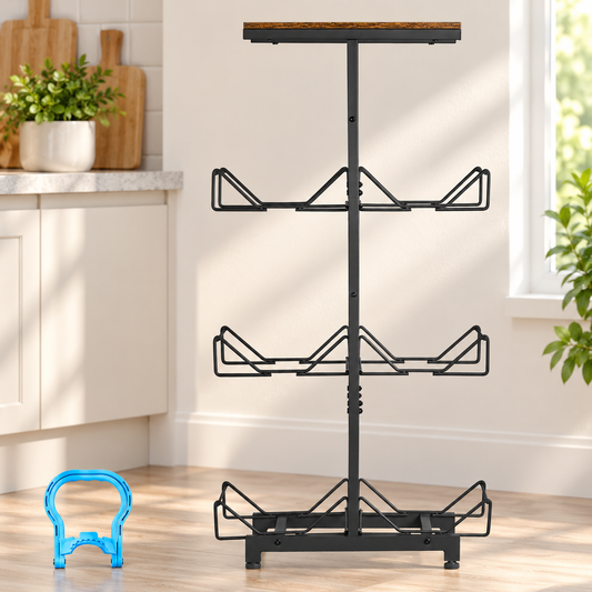 4-Tier Double Row Water Jug Rack