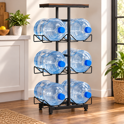 4-Tier Double Row Water Jug Rack