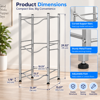 3-Tier Water Jug Storage Rack