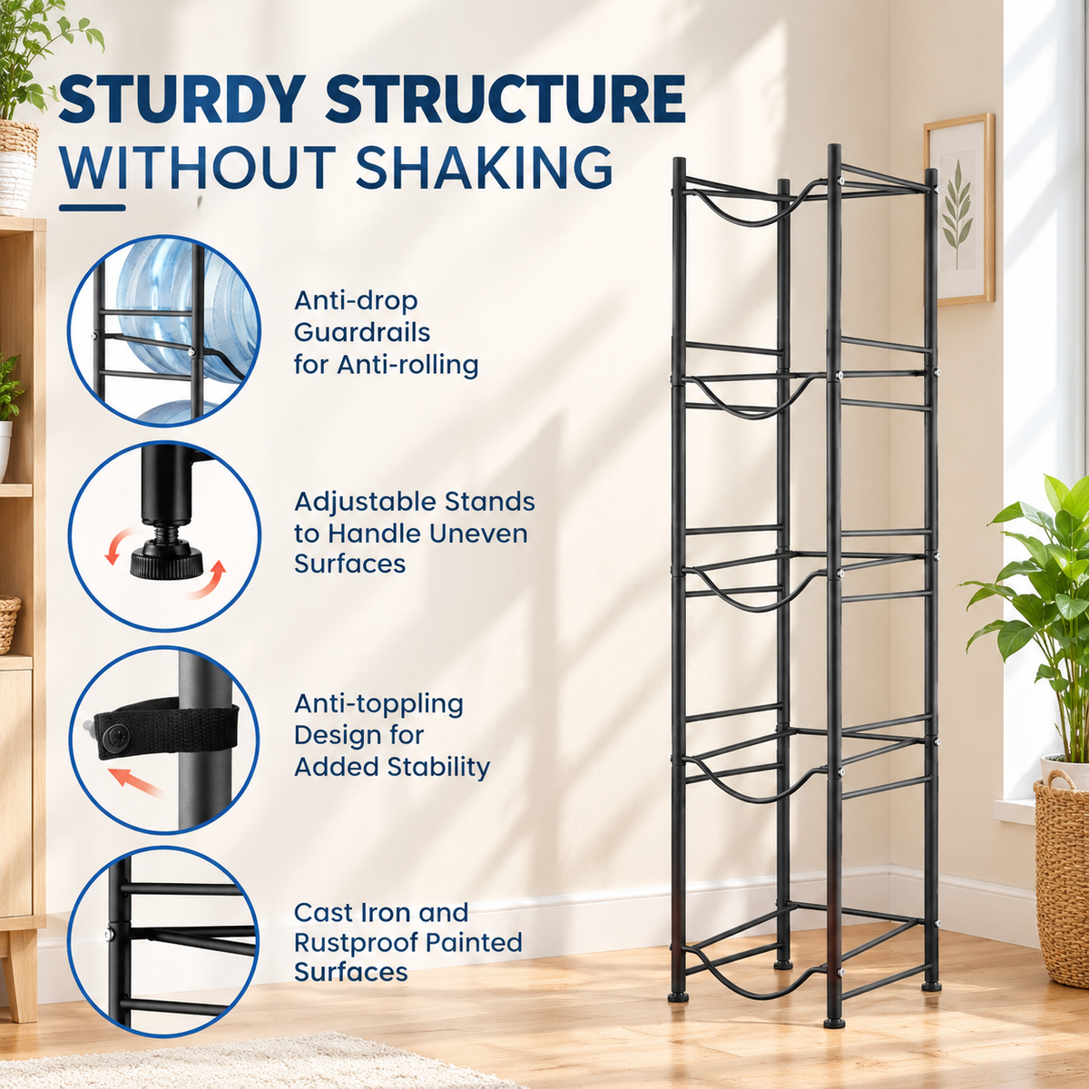 5-Level Water Container Storage Stand