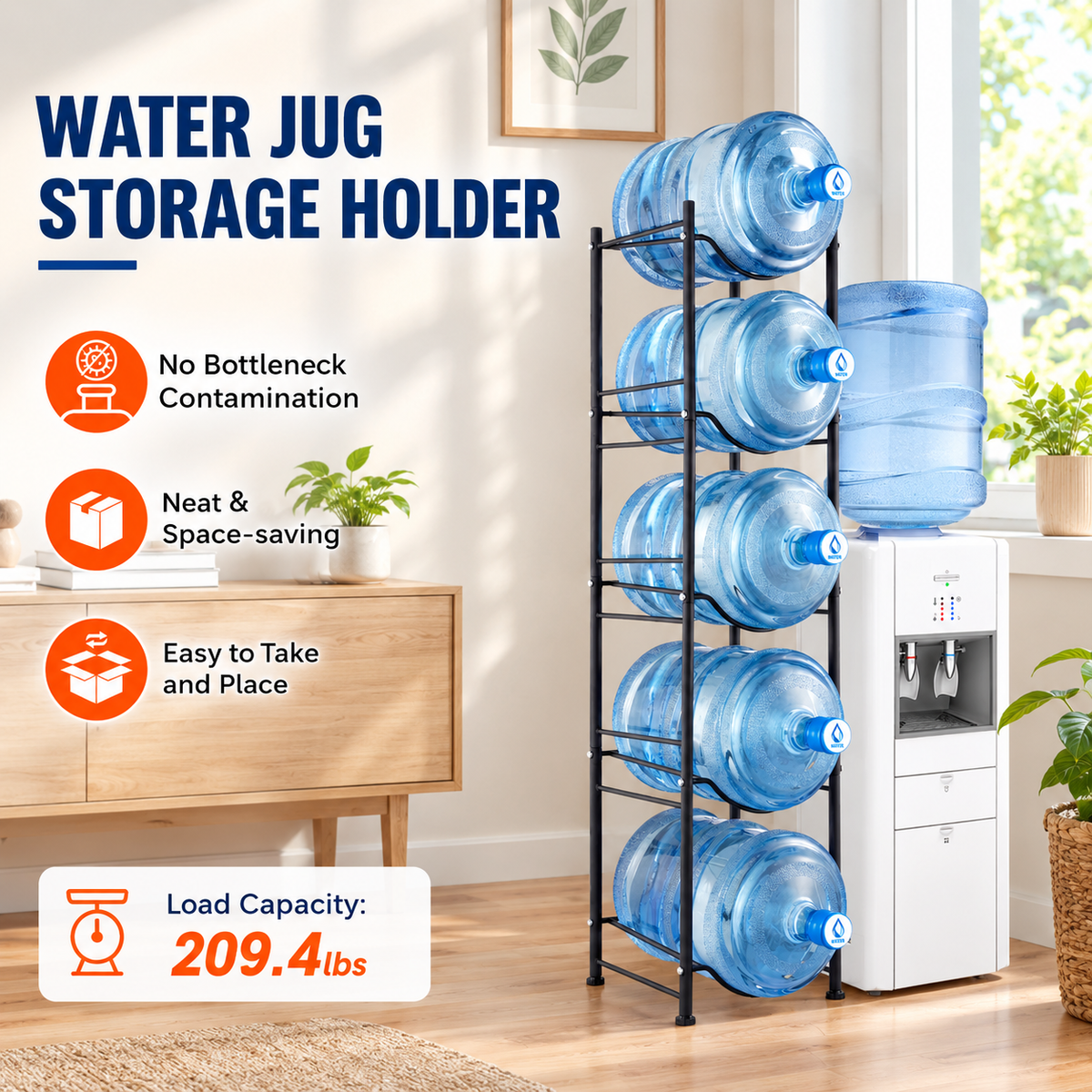 5-Level Water Container Storage Stand