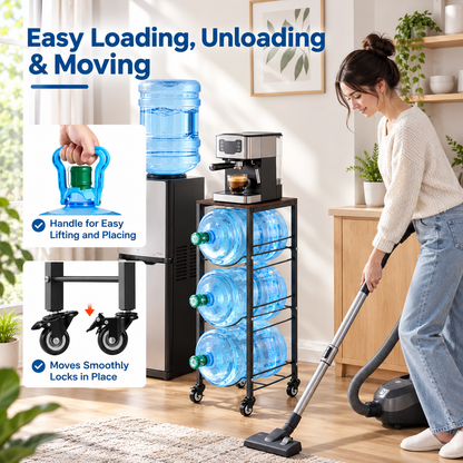 4-Tier Water Jug Rack with Shelf - 2 Pcs